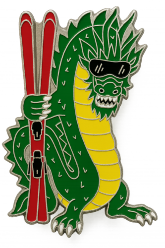 Find Inspiration for Your Skiing Pins - Custom-Skiing-Dragon-Enamel-Pin